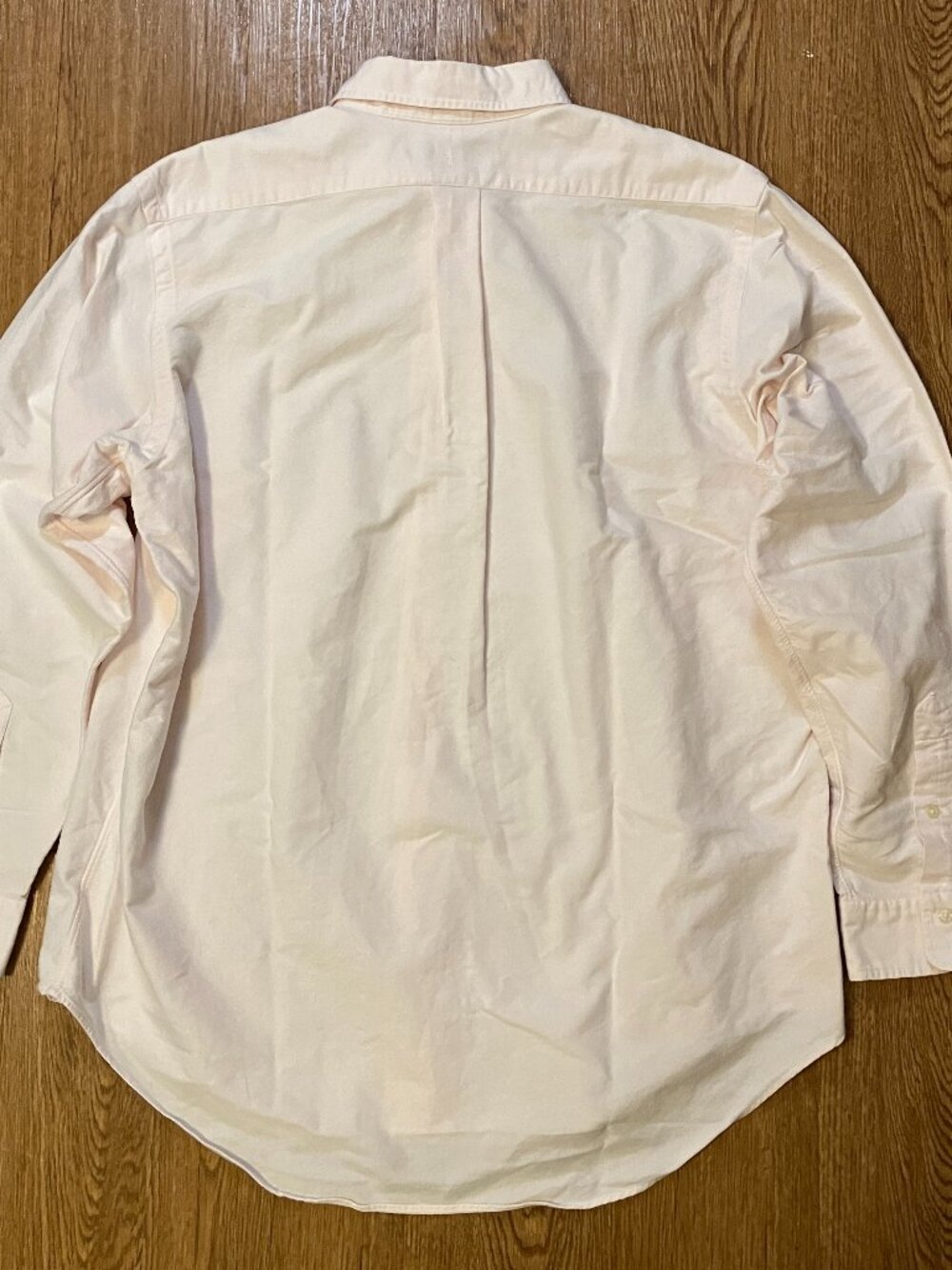 Vintage Polo Ralph Lauren Oxford Shirt Pale Pink Flesh Pony Cotton 16.5 36 XL - Picture 5 of 9
